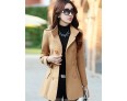 Women's Vintage Coat,Solid Shirt Collar Long Sleeve Winter Blue / Red / Yellow Wool / Cotton / Others Thick