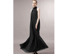 Women's Sexy Casual Party Maxi Inelastic Sleeveless Maxi Dress (Chiffon)