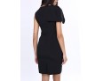 Women's Work Simple Bodycon Dress,Solid Round Neck Knee-length Short Sleeve Blue / Red / White / Black Polyester Summer