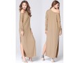 Women's Fashion Casual / Beach Slash Neck Loose Maxi Dress