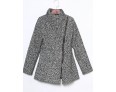 Women's Casual/Daily Simple Coat,Print Shirt Collar Long Sleeve Winter Red / Gray Wool Thick