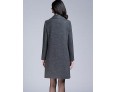 Women's Party/Cocktail / Plus Size Street chic Pea Coats,Solid Shirt Collar Long Sleeve Winter Gray Faux Fur / Cotton Thick