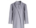 Women's Coat,Solid Shirt Collar Long Sleeve Winter Gray Wool Opaque