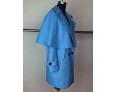 Women's Going out Cute Cloak/Capes,Solid Shirt Collar Long Sleeve Winter Blue / Orange Wool Thick