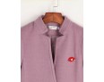 Women's Casual/Daily Simple Coat,Solid Notch Lapel Long Sleeve Spring Pink / Red / Green / Purple Wool Medium