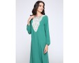 Women's Simple Loose / Chiffon Dress,Solid Round Neck Maxi Long Sleeve Blue / Red / Black / Green Polyester Fall