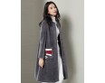 Women's Casual/Daily Simple Fur CoatSolid Asymmetrical Long Sleeve Fall / Winter Gray Wool Thick