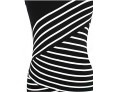 Women's Plus Size Vintage V-Neck Patchwork Casual Striped Print Sleeveless Dresses