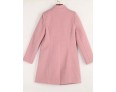 Women's Casual/Daily Simple Coat,Solid Notch Lapel Long Sleeve Spring Pink / Red / Green / Purple Wool Medium