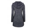 Women's Going out / Casual/Daily /Street chic / Chinoiserie Coat,Solid V Neck Long Sleeve Winter Blue BN0889