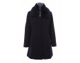 Women's Plus Size Coat,Solid Shirt Collar Long Sleeve Winter Blue / Black Wool / Others Thick