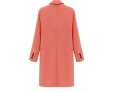 Women's Work / Casual/Daily Street chic Coat,Solid Notch Lapel Long Sleeve Winter Pink / Black Wool / Acrylic / Polyester Medium