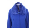 Women's Plus Size Coat,Solid Shirt Collar Long Sleeve Winter Blue / Black Wool / Others Thick