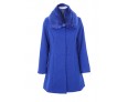 Women's Plus Size Coat,Solid Shirt Collar Long Sleeve Winter Blue / Black Wool / Others Thick