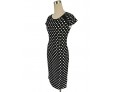 Women's Vintage / Simple / Street chic Polka Dot A Line / Bodycon Dress,Round Neck Knee-length Cotton / Polyester