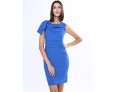 Women's Work Simple Bodycon Dress,Solid Round Neck Knee-length Short Sleeve Blue / Red / White / Black Polyester Summer