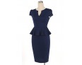 Women's Vintage / Street chic Solid Bodycon Dress,Asymmetrical Knee-length Cotton / Polyester