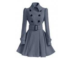 Women's Casual/Daily Vintage / Simple Coat,Solid Shirt Collar Long Sleeve Winter Others