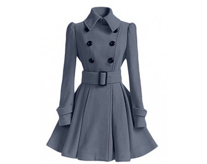 Women's Casual/Daily Vintage / Simple Coat,Solid Shirt Collar Long Sleeve Winter Others