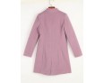 Women's Casual/Daily Simple Coat,Solid Notch Lapel Long Sleeve Spring Pink / Red / Green / Purple Wool Medium