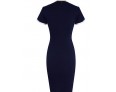 Women's Simple Solid Bodycon Dress,Boat Neck Above Knee Cotton