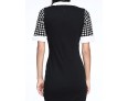 Women's Vintage/Sexy/Cute/Party/Work Micro-elastic Short Sleeve Knee-length Dress (Cotton Blends)