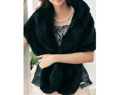 Ms fashion for autumn/winter warm imitation fur shawl Ma3 jia3 butterfly unlined upper garment