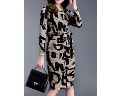 Spring New Women Lace Printed Dress