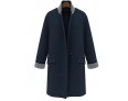 Women's Casual/Daily Simple Coat,Solid Stand Long Sleeve Winter Blue / Yellow Others Thick