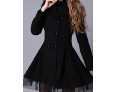 New Women Slim Fit double-breasted wool Trench Coat Casual Outwear