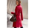 Women's Going out Simple Coat,Solid Shirt Collar Long Sleeve Winter Red / White / Black / Yellow Acrylic Thick