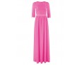 Women's Sexy Patchwork Swing Dress,Round Neck Maxi Polyester Lace Randomly