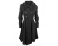 Women's Casual/Daily Simple / Street chic Coat,Solid Shirt Collar Long Sleeve Winter Black Cotton Medium