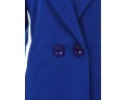 Women's Coat,Solid / Patchwork Peaked Lapel Long Sleeve Winter Blue / Black / Yellow Wool / Others Thick