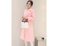 Fall Winter Going out Casual Women's Coat Solid Color Suit Collar Long Sleeve Long Section Maone Overcoat More Colors