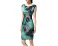 Women's Vintage Plus Sizes Micro Elastic Sleeveless Knee-length Dress (Satin)