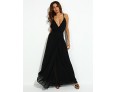 Women's Party/Cocktail Sexy Loose Dress,Solid V Neck Maxi Sleeveless Black Polyester Summer