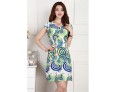 Brand FashionWomen's Vintage / Casual / Day Floral Plus Size / Sheath Dress , Round Neck Knee-length