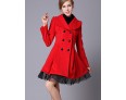 New Women Slim Fit double-breasted wool Trench Coat Casual Outwear