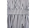 Women's Black & White Stripes Sexy Sleeveless Maxi Dress