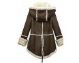 WinterWomen's Solid Color Brown Coats & Jackets , Sexy / Casual / Work Tailored Collar Long Sleeve