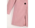 Women's Casual/Daily Simple Coat,Solid Notch Lapel Long Sleeve Spring Pink / Red / Green / Purple Wool Medium