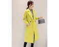 Fall Winter Going out Casual Women's Coat Solid Color Suit Collar Long Sleeve Long Section Maone Overcoat More Colors