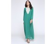 Women's Simple Loose / Chiffon Dress,Solid Round Neck Maxi Long Sleeve Blue / Red / Black / Green Polyester Fall