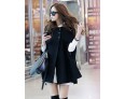 WinterWomen's Solid Color Black Coats & Jackets , Sexy / Casual / Work Cowl Long Sleeve