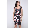 Women's Sexy Floral Bodycon Dress , V Neck Knee-length Cotton / Polyester