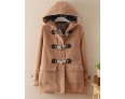 Women's Casual/Daily Simple Coat,Solid Shirt Collar Long Sleeve Winter Red / Beige / Gray Wool Medium