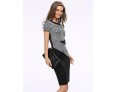 Women's Casual/Daily Vintage Plus Size / Sheath Pencil Dress,Plaid Round Neck Above Knee Short Sleeve