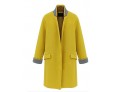 Women's Casual/Daily Simple Coat,Solid Stand Long Sleeve Winter Blue / Yellow Others Thick