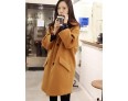 Women's Casual/Daily Simple Coat,Solid Shirt Collar Long Sleeve Winter Blue / Pink / Yellow Wool Thick